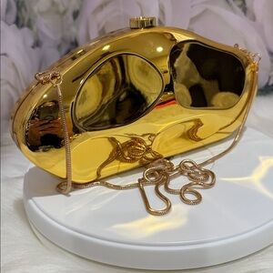 Gold Metallic Clutch